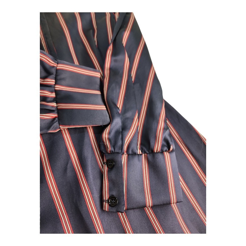 NWT Sandro Paris Striped Dress Women Size 36 Navy Blue French Chic Professional - Picture 8 of 13